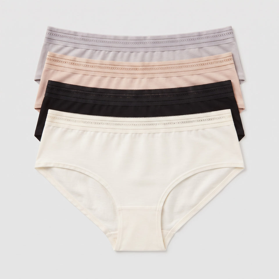 Dorina Women's Multicolor Pack Of 5 Lace-Trim Cotton Briefs