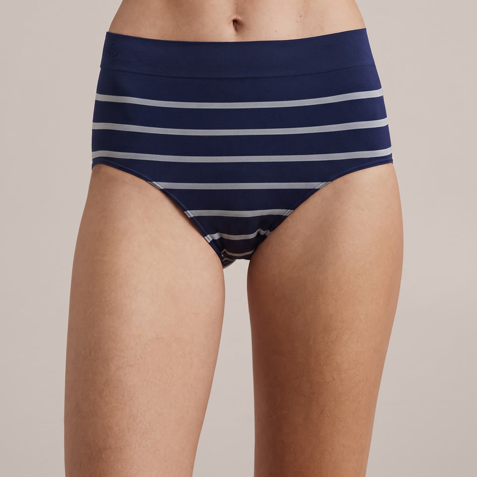 Lauren Ralph Lauren Women's Navy Striped Cotton Briefs
