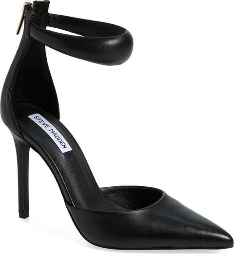 Steve Madden Women's Black Leather Ele Heels |Steve Madden In Lebanon