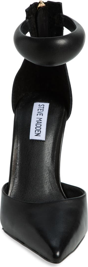 Steve Madden Women's Black Leather Ele Heels |Steve Madden In Lebanon