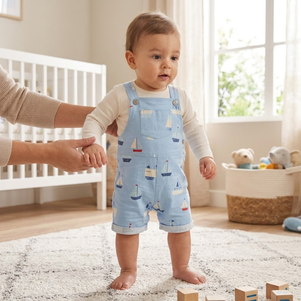 Sinsay Baby Boy's Light Blue Printed Romper