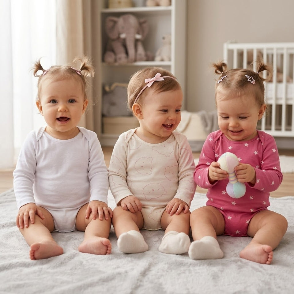 Sinsay Baby Girl's Multicolor Pack Of 3 Long-Sleeves Bodysuit