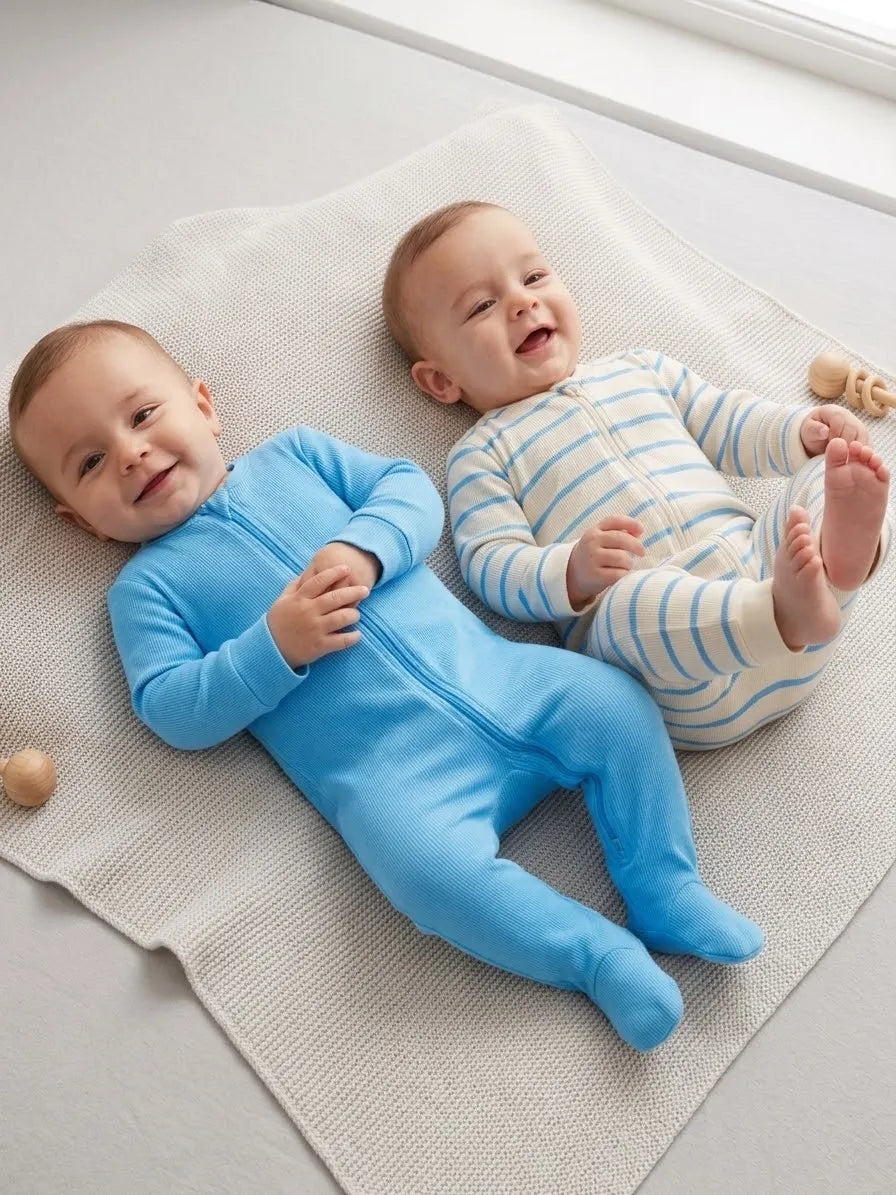 Sinsay Baby Boy's White & Blue Pack Of 2 Overall