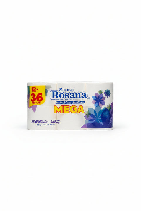 Sanita Rosana Mega Toilet Paper 320 Sheets (12 Rolls)  | Sanita In Lebanon