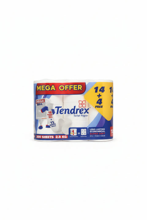 Sanita Mega Tendrex Offer Toilet Paper 14+4 Free (18 Rolls)  | Sanita In Lebanon