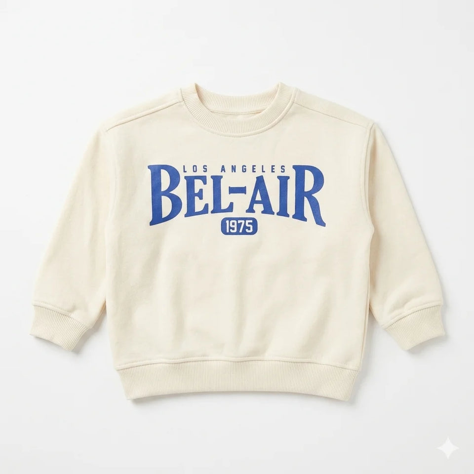Zara Boy's Off White "Bel-Air 1975" Graphic Sweatshirt | Zara In Lebanon