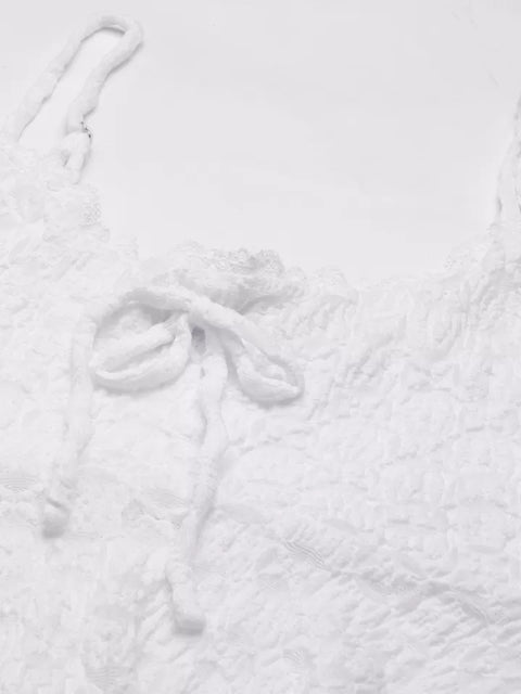 Forever 21 Women's White Solid Chikankari Blouson Crop Top | Forever 21 In Lebanon