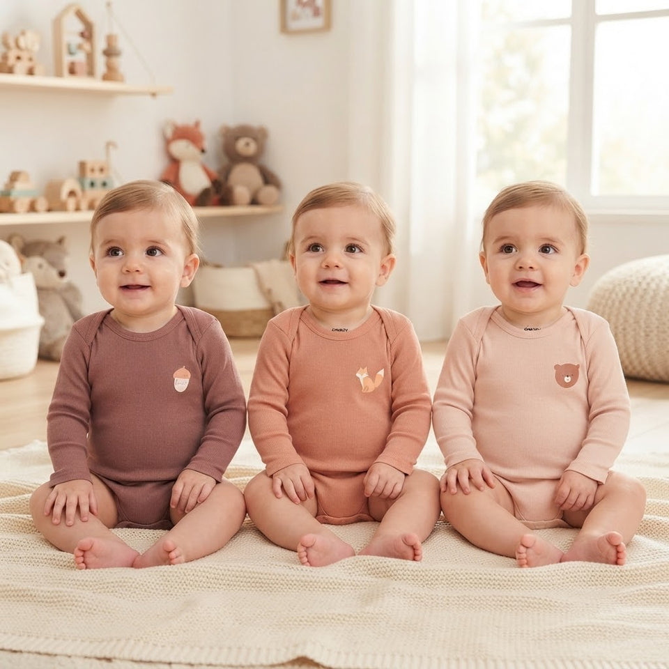 Sinsay Baby Boy's Multicolor Pack Of 3 Chest Printed Bodysuit