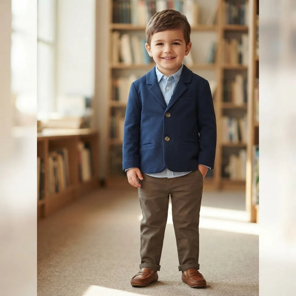 Sinsay Boy's Navy Classic Notch Lapels Blazer