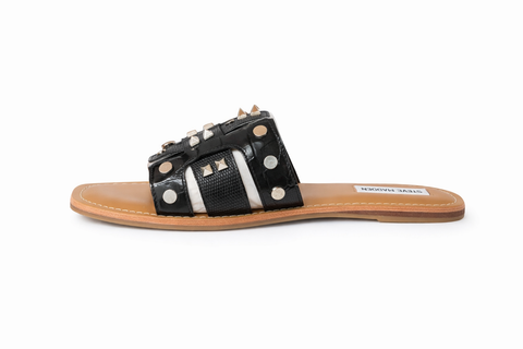 Steve Madden Women's Black Halow Flat Sandal |Steve Madden In Lebanon