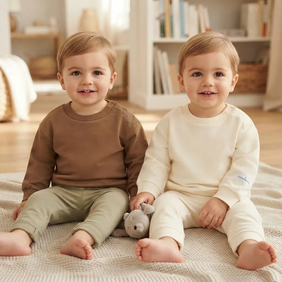 Sinsay Baby Boy's Brown & Cream Pack Of 2 Pullover Sweatshirt