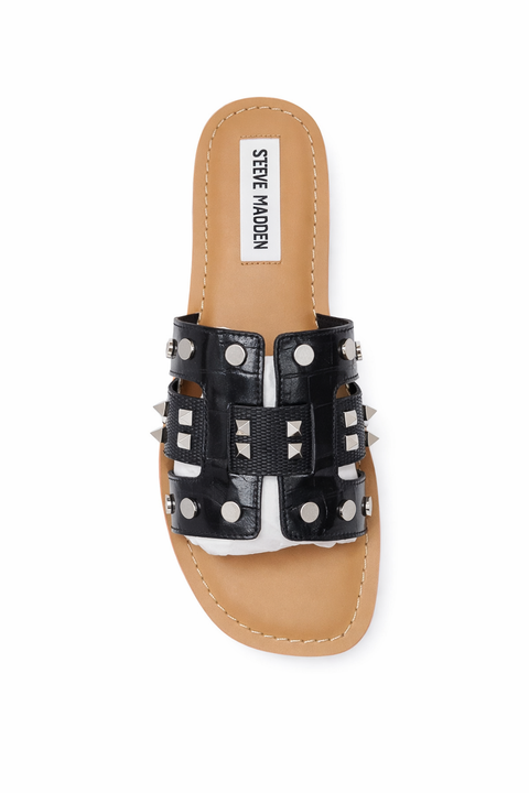 Steve Madden Women's Black Halow Flat Sandal |Steve Madden In Lebanon