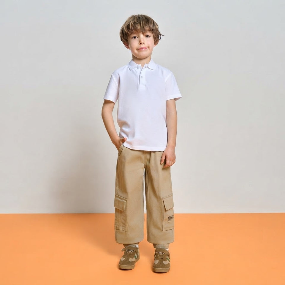 Sinsay Boy's Khaki Side Cargo Pockets Jogger