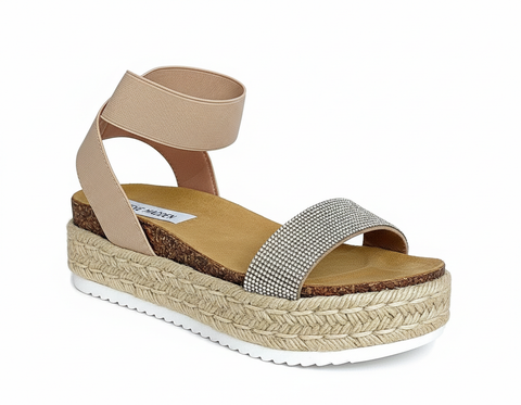 Steve Madden Women's Beige Rhinestone Kyleigh sandals |Steve Madden In Lebanon
