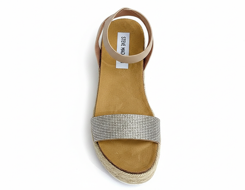 Steve Madden Women's Beige Rhinestone Kyleigh sandals |Steve Madden In Lebanon
