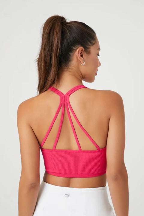 Forever 21 Women’s Fuchsia Ribbed Sleeveless Crop Top  |Forever 21 In Lebanon