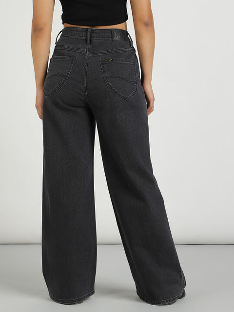 Lee Women's Washed Black Stella A Line Wide Leg Jeans |Lee In Lebanon