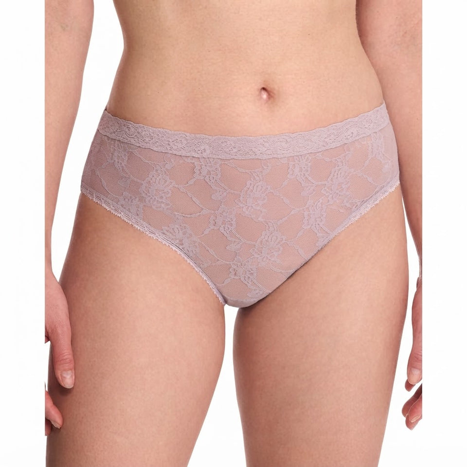 Natori Women's Light Purple Floral-Lace Briefs
