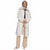 DKNY Women's Off White Faux-Fur Collar Belted Single-Bresated Coat