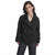 DKNY Women's Black Faux Wool Double-Breasted Pea Jacket