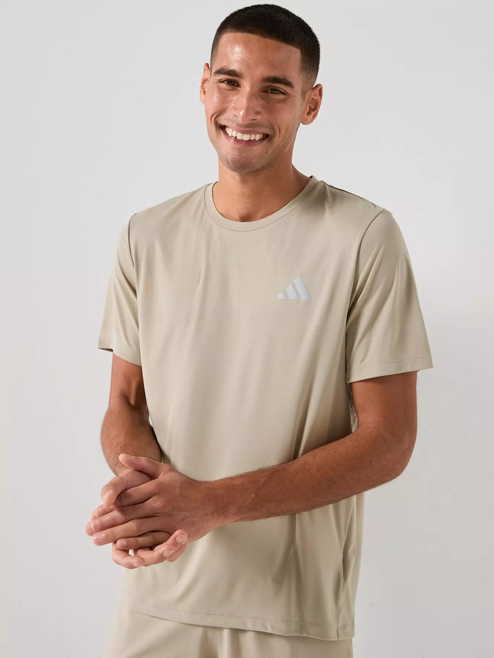Adidas Men’s Light Beige Running Adi365 Crew Neck T-Shirt | Adidas In Lebanon