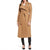 Kenneth Cole Women's Camel Full Length Button Fencer Coat