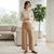 State Of Day Women's Beige Knitted Wide-Leg Sweatpants