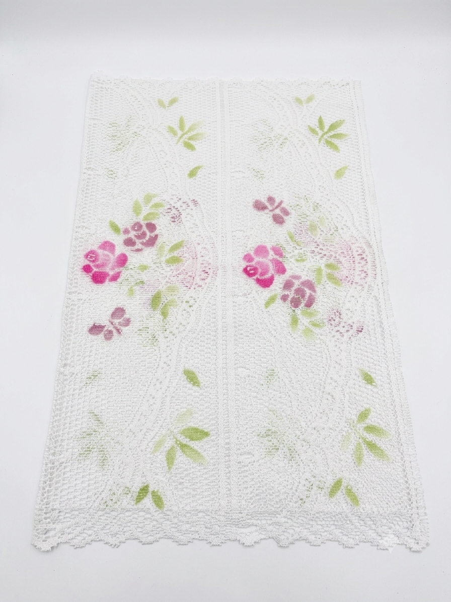 SD White Lace Floral Embroidery Tablecloth, 60x80cm | SD In Lebanon