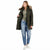 Maralyn & Me Women's Olive Green Faux-Fur Hooded Coat