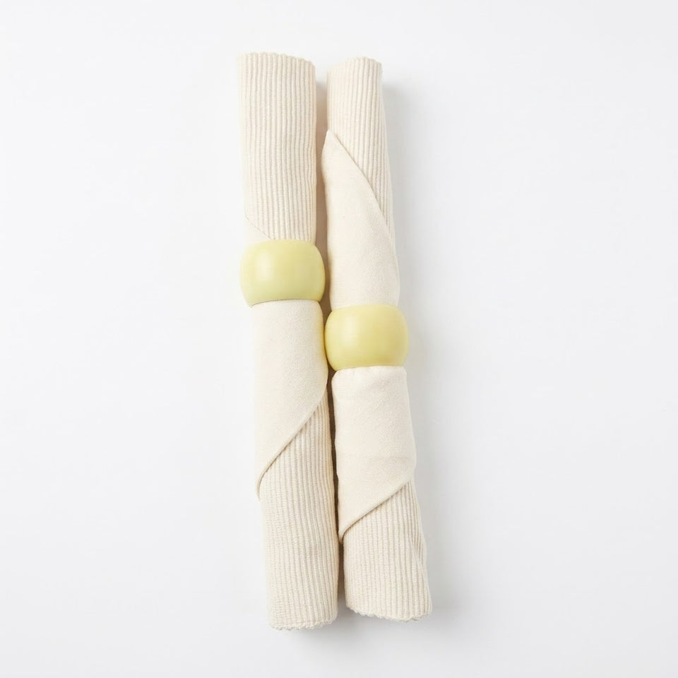 Vima White Cotton Tablecloth And Napkin Ring 2-Pack | Vima In Lebanon
