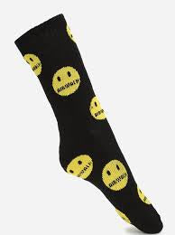 Forever 21 Air Walks Men's Black & Yellow Printed Socks | Forever 21 In Lebanon