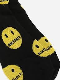 Forever 21 Air Walks Men's Black & Yellow Printed Socks | Forever 21 In Lebanon