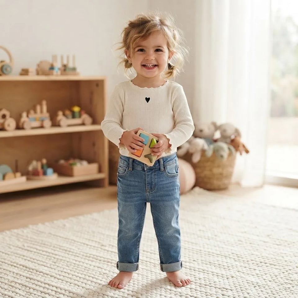 Sinsay Girl's White Ribbed Chest Print Bodysuit