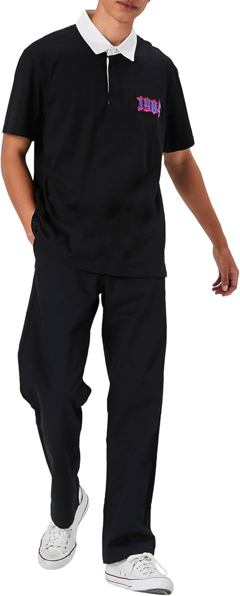 Forever 21 Men's Black Polo Neck T-shirt | Forever 21 In Lebanon