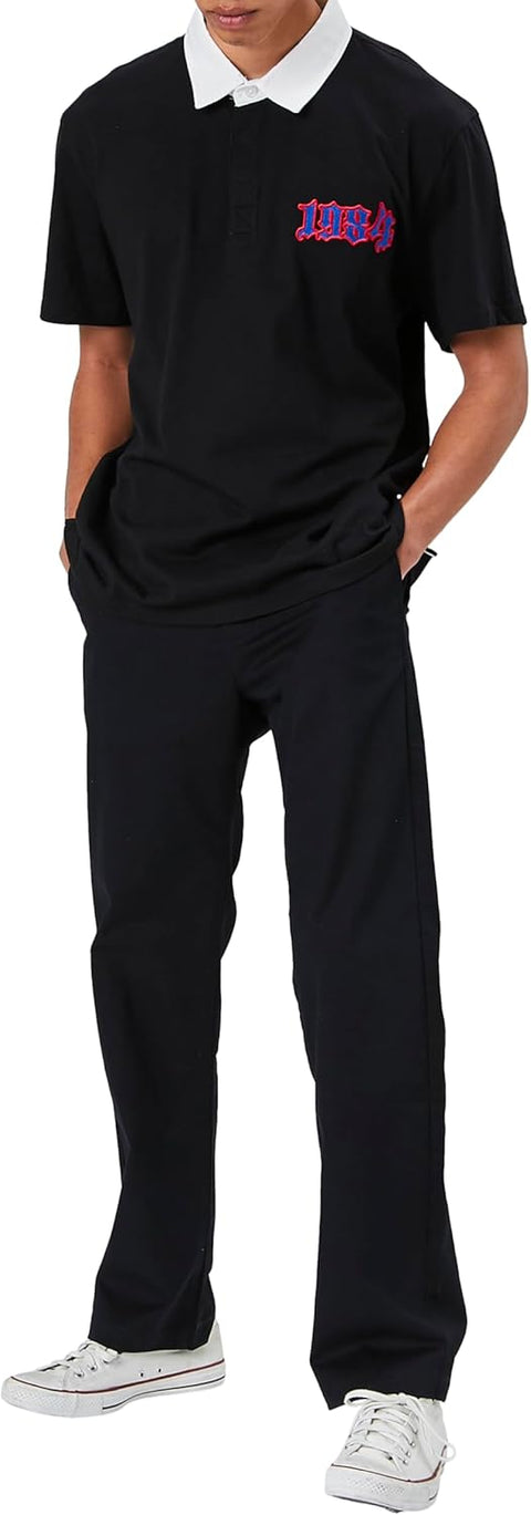 Forever 21 Men's Black Polo Neck T-shirt | Forever 21 In Lebanon