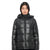 Calvin Klein Women's Black Solid Ultra Lightweight Hooded Puffer Jacket
