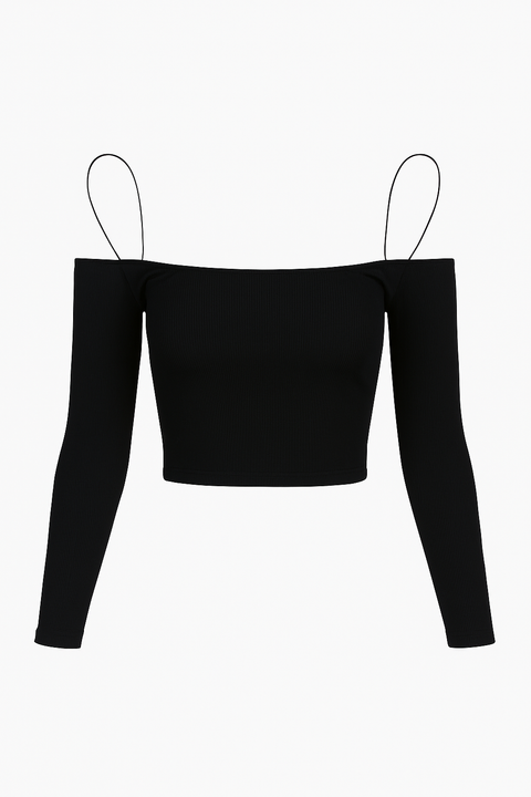 Naked Wardrobe Women's Black Blouse ABF1762