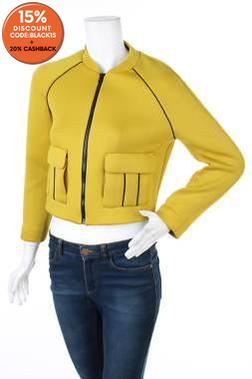 Vero Moda Women's Mustard Zippered Jacket |Vero Moda in Lebanon