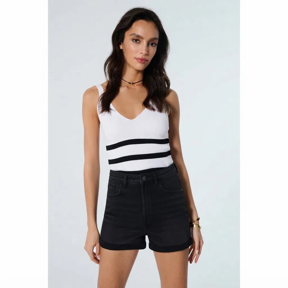 Sinsay Women's Black Classic Denim Shorts