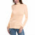 Anne Klein Women's Light Peach Ribbed Turtle-Neck Sweater