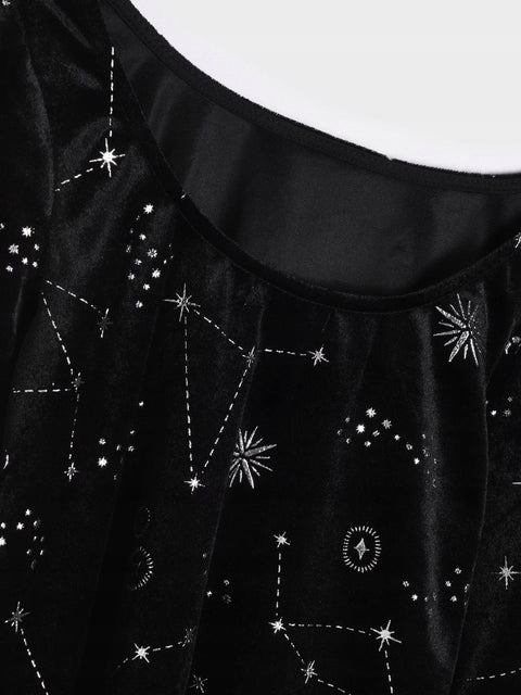Sinsay Girl's Black Velvet Star Blouse | Sinsay In Lebanon