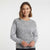NY Collection Women's Grey Leopard Print Raglan Sleeves Sweatshirt