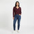 Banana Republic Women's Burgundy Ribbed Blouse