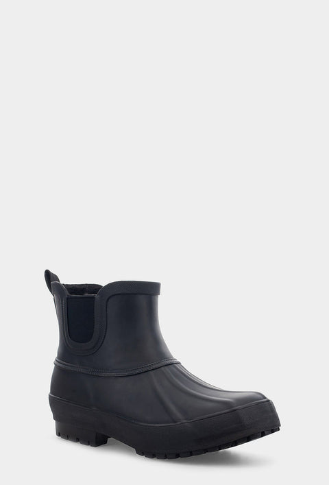 Duck Women's  Black Chelsea Rain Boot  ABS97(shoes 29,58,59,69)