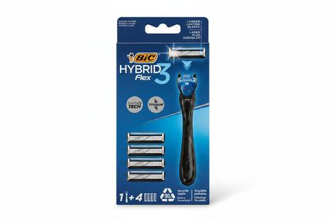 Bic Hybrid 3 Flex Men's Razor 1 Handle + 4 Blades Cartton | Bic In Lebanon