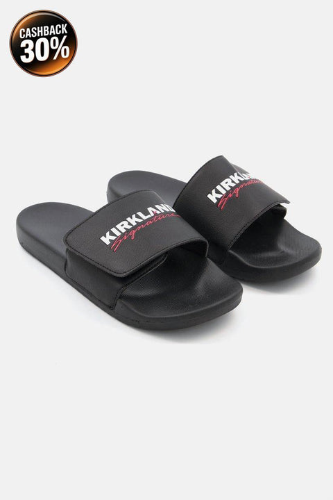 kirkland Signature Unisex Black Brand Logo Slip On Slides Slipper |kirkland Signature In Lebanon
