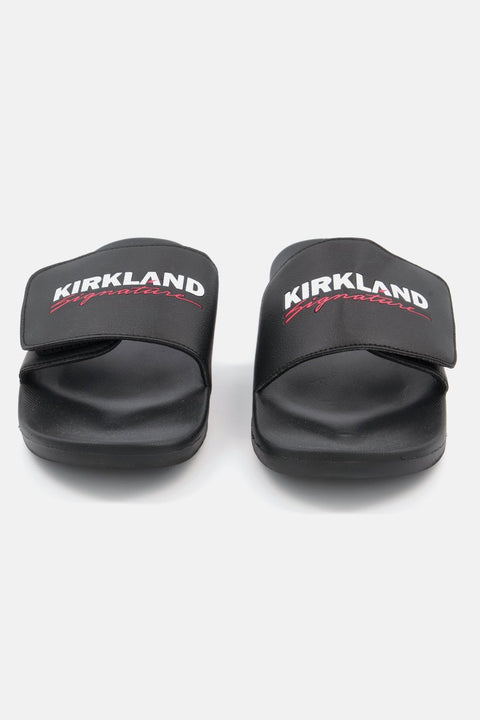 kirkland Unisex Brand Logo Slip On Slides, Black ABS129(shoes 29,59,69)(shr)