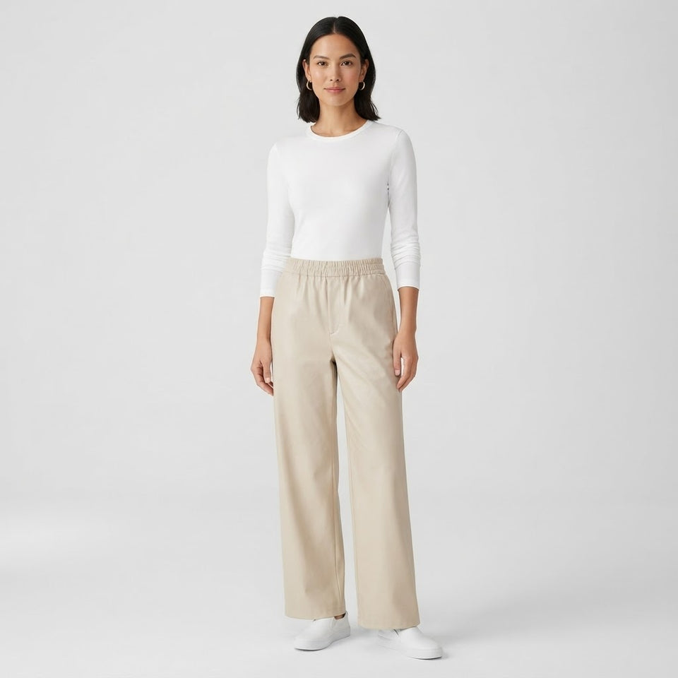 Steve Madden Women's Beige Faux Leather Pants