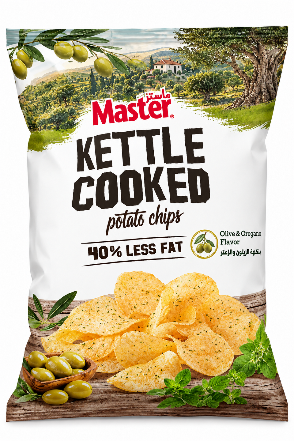 Master Kettle Olive & Oregano Potato Chips 76g