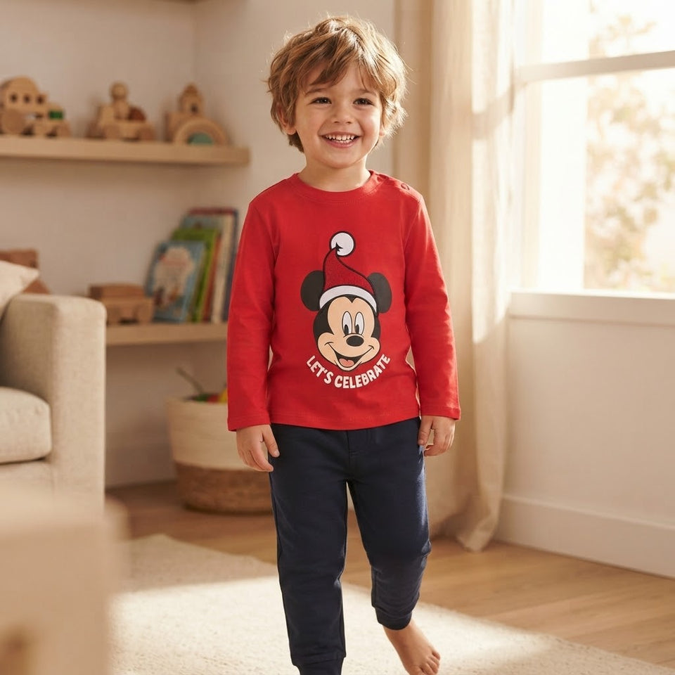 Sinsay Boy's Red Mickey Mouse Printed Blouse